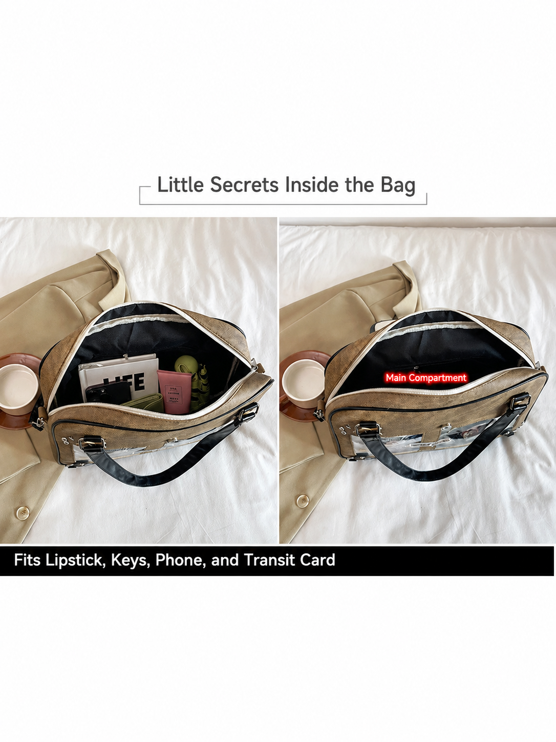 Star Decor Denim Ita Crossbody Handbag