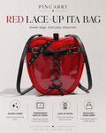 Red Apple Heart Transparent Ita Mini Backpack