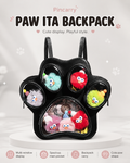 Black Cat Paw Transparent Ita 3-Way Convertible Backpack