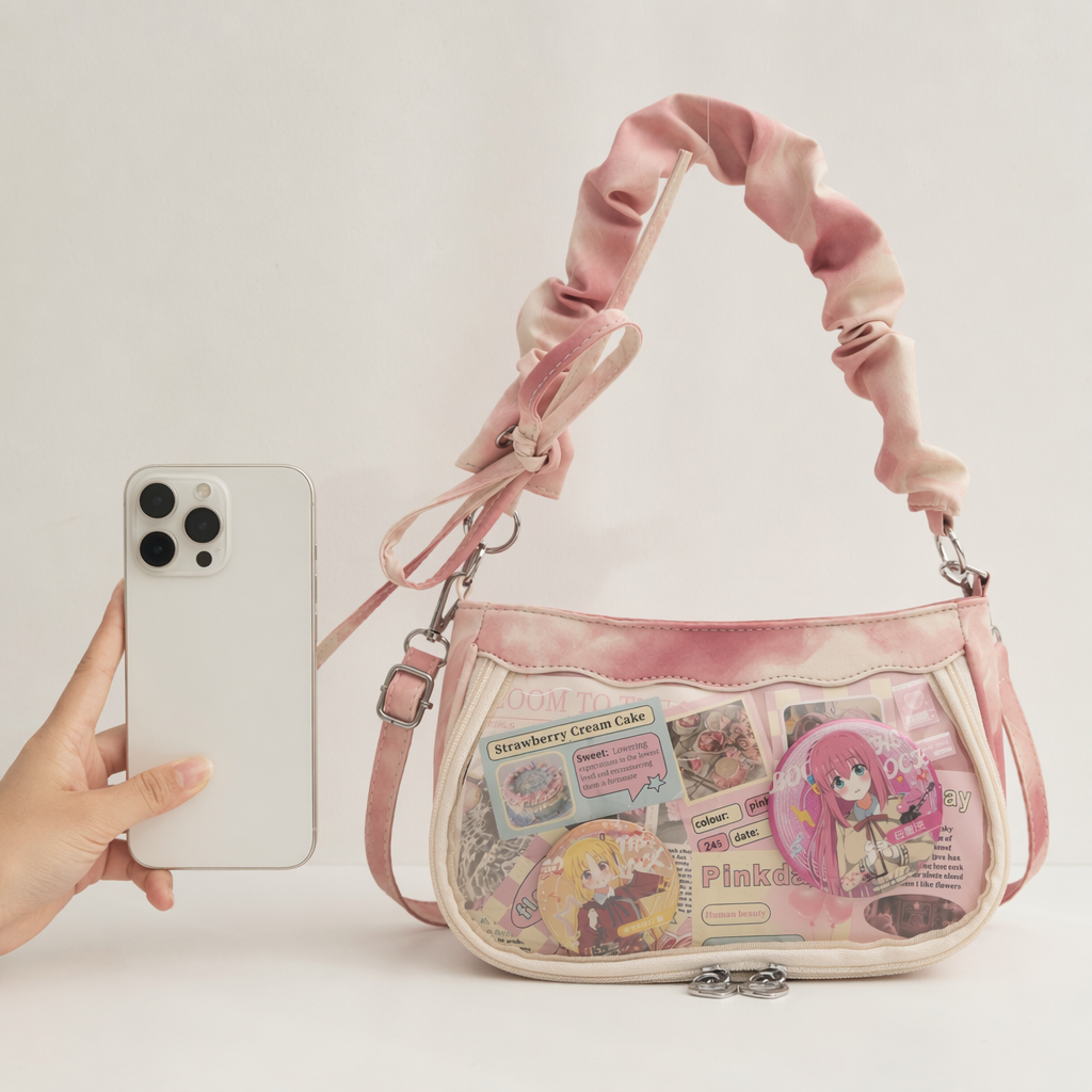 Gradient Tie-Dye Ita Bag | Sweet Clear Display Shoulder Underarm Bag