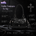 Gothic Punk Rivet Decor PU Underarm Ita Crossbody Bag
