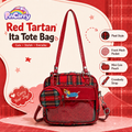 Red Plaid Transparent Ita Small Crossbody Shoulder Bag