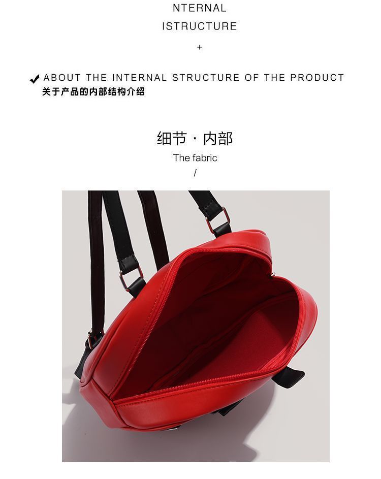 Red Apple Heart Transparent Ita Mini Backpack