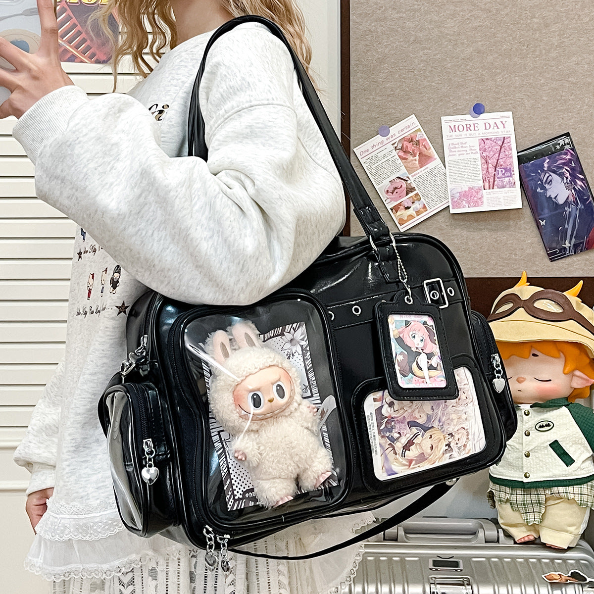 Holographic 3-Way Convertible Ita Bag | Large Capacity Display Handbag