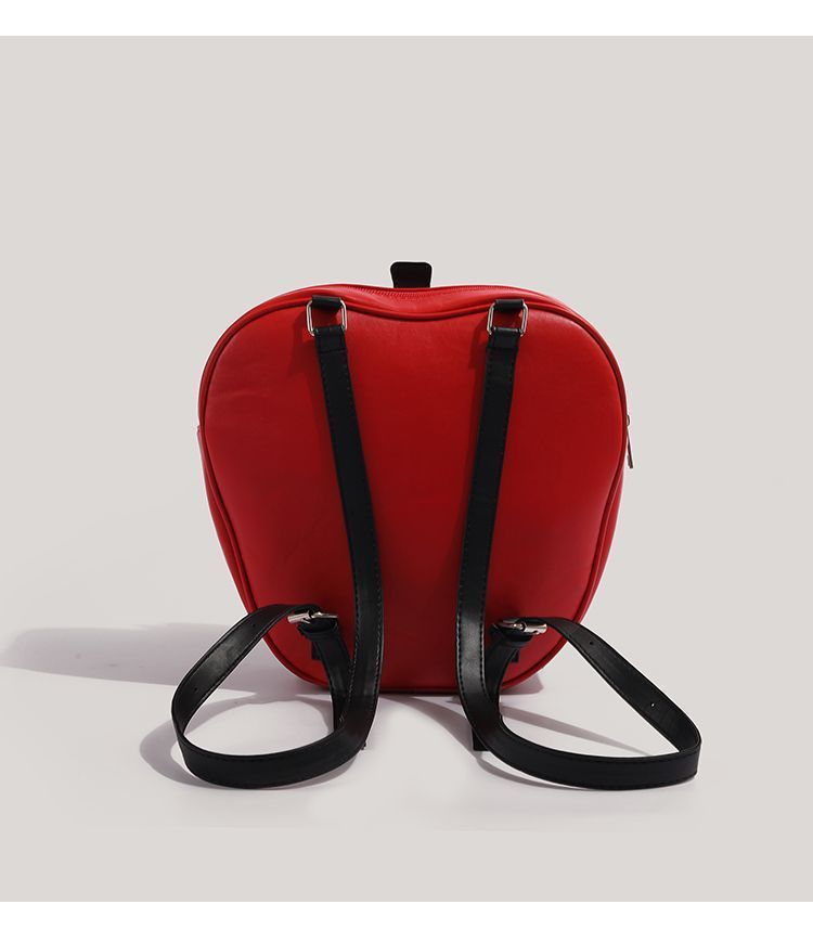 Red Apple Heart Transparent Ita Mini Backpack